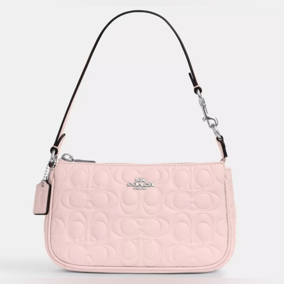 Coach Handbags - NWT Coach Nolita 19 In Signature Leather Shoulder Bag Wristlet Blush Pink CZ456